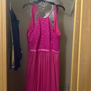 Hot pink bridesmaid dress